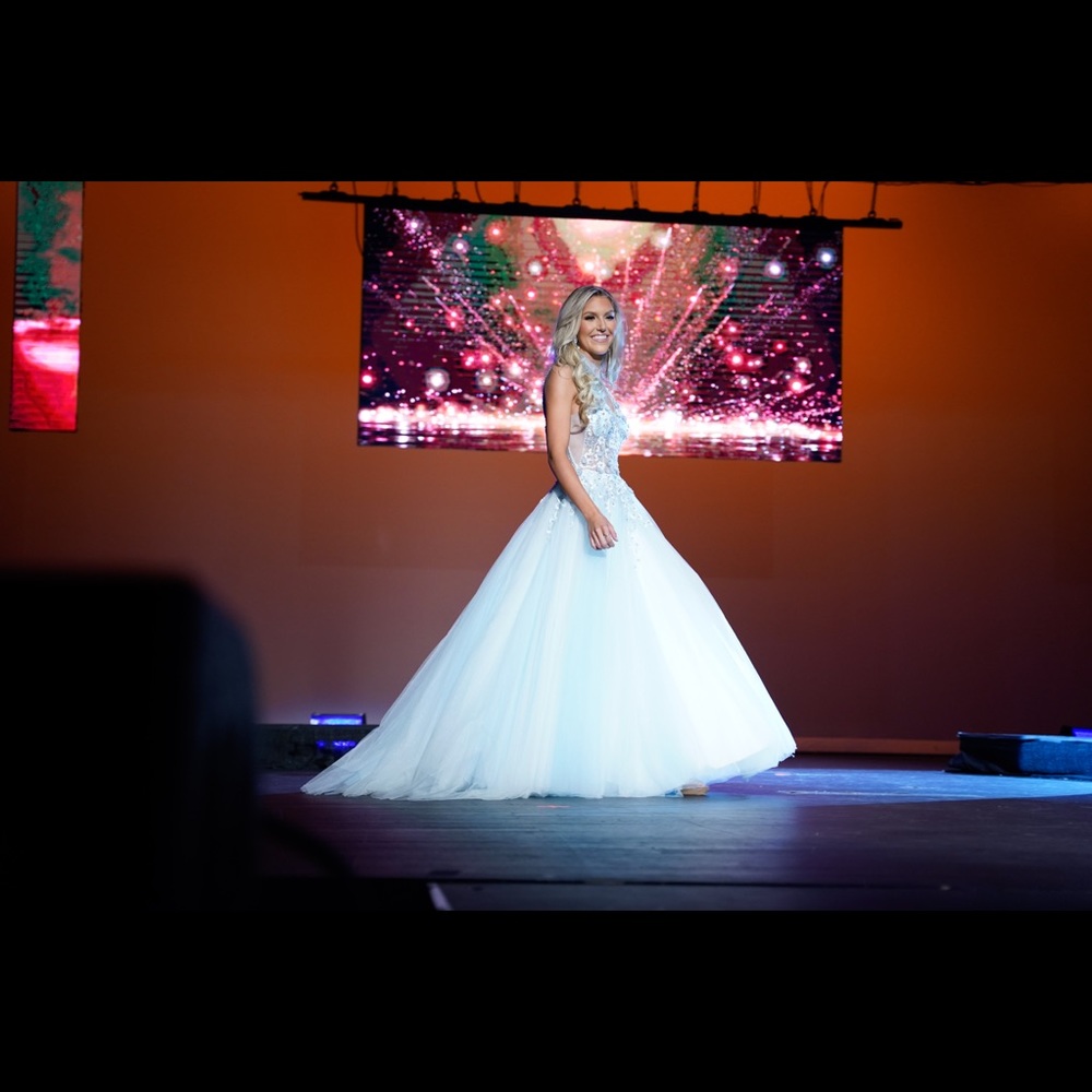 light blue Jovani Ballgown - Picture 4 of 5